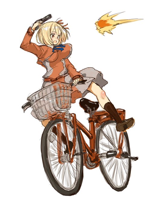 「bicycle holding」 illustration images(Latest)