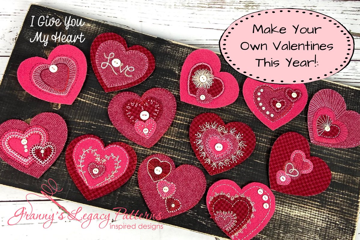 ValdaniInc's tweet photo. New #pattern "I Give You My Heart" using #Valdani threads now available! - Granny's Legacy Patterns
https://t.co/KboALLJXOn
#GrannysLegacyPatterns #Valentines #embroidery #love #hearts https://t.co/bl12mbOS58