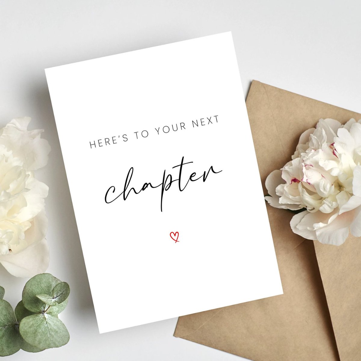 'Here's To Your Next Chapter' Greeting Card ❤️ etsy.me/3vNgYdq 🖱️#NewChapter #GoodLuckCard #BestOfLuckCard #NewJob #NewJobCard #GoodLuck #CongratulationsCard #LeavingCard #PersonalisedCard #NewHome #MovingHouse #NextChapter #BeeyoutifulCards #BeeyoutifulGifts