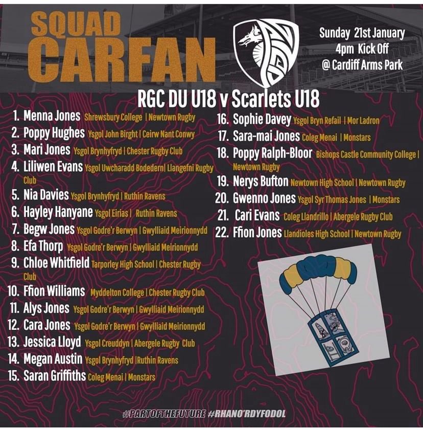 '🎉 So excited to see my girls, the Whitfield's, making their way to the capital, my home city, to face off against the mighty Ospreys and the fierce Scarlets! 🏉💪 Get ready for an epic showdown! #RugbyFever #HomeTeamPride' @RGCNews @TarporleyHigh