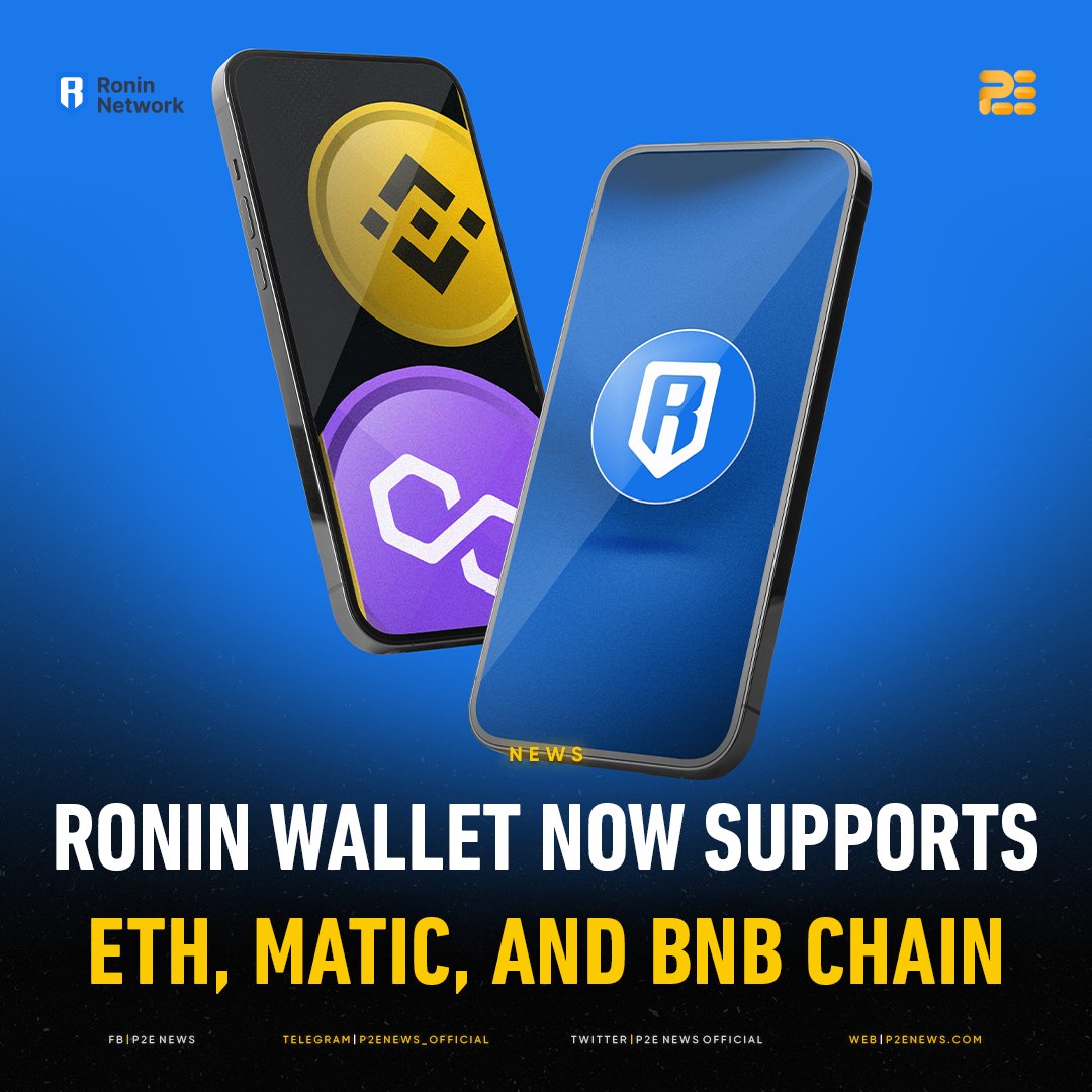 🎮 <a href="/SkyMavisHQ/">Sky Mavis</a>, the creator of <a href="/AxieInfinity/">Axie Infinity</a>, announces a major update to the Ronin gaming wallet, expanding its compatibility to include Ethereum mainnet, Polygon, and Binance’s BNB Chain. 

FULL STORY: bit.ly/47QHCQg
$RON