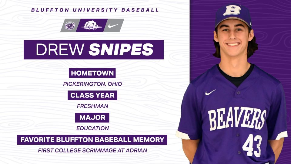 BlufftonUBsball's tweet photo. 43 days from Opening Day! Meet our #43. #FIGG #rollbeav https://t.co/t0mOxB3Dck