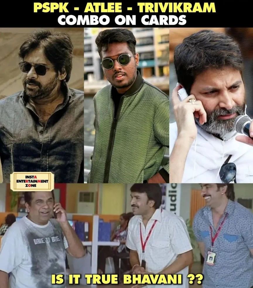 MashnuLucky's tweet photo. @Trivikram_Fans @Atlee_dir  @PawanKalyan combo on cards
#pawankalyan #Atlee #Trivikram  combo on cards https://t.co/RjRb4tZnvu