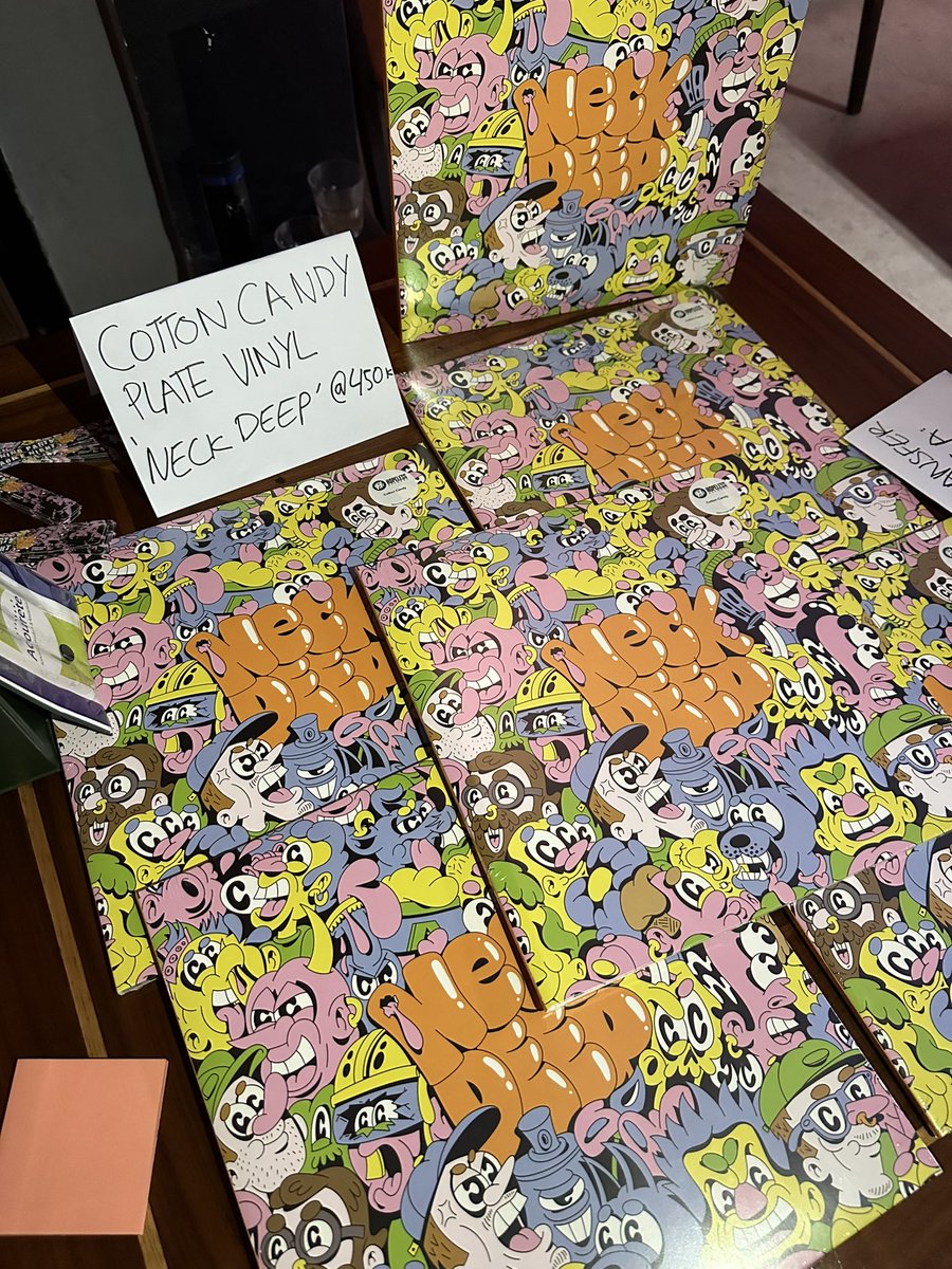 Neck Deep’s self titled vinyls are available to purchase at registration table