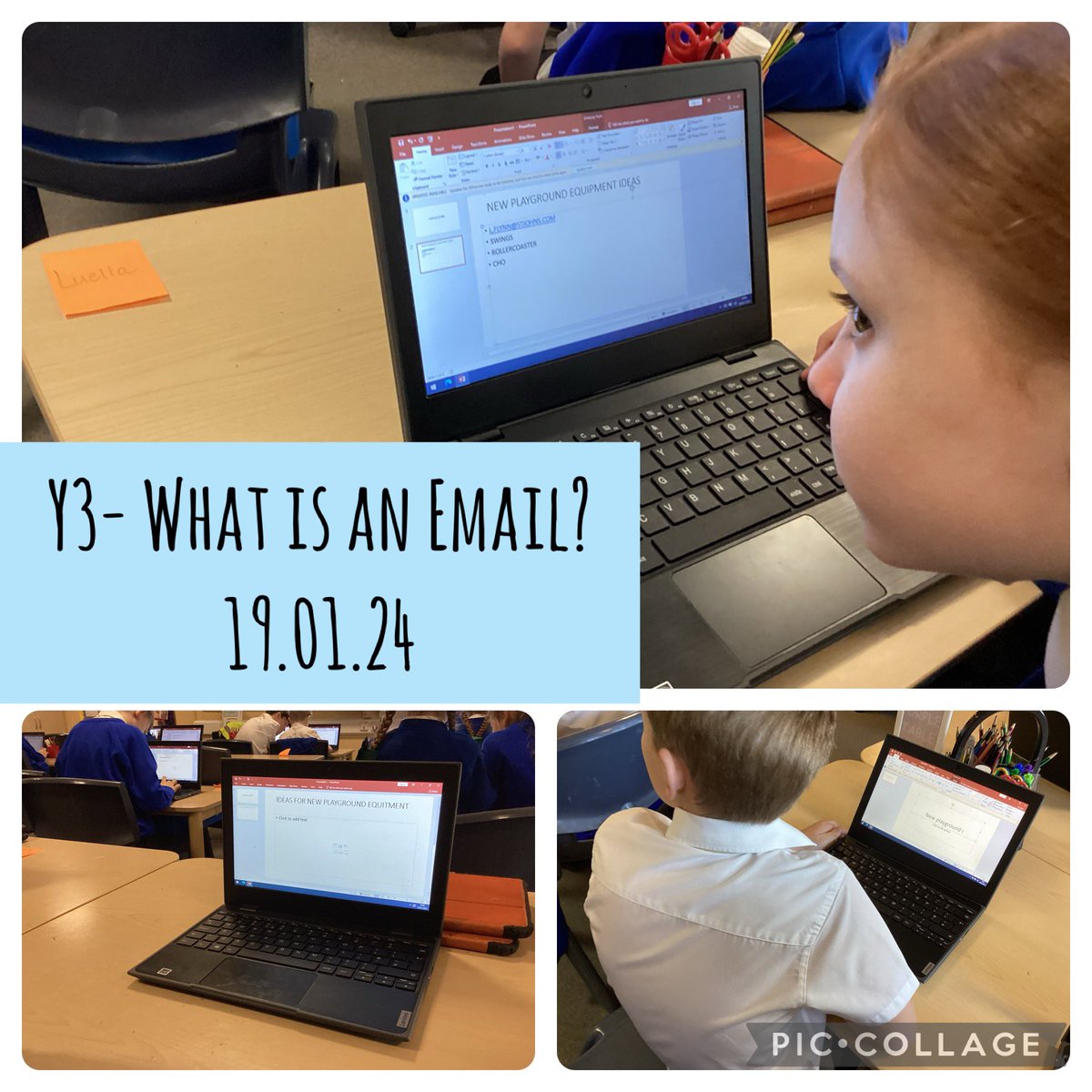 MGLWORLD_ANNA's tweet photo. This week, @3D_stjohns and @3H_stjohns received an email asking for some suggestions to update the equipment in the playground! We unpicked the email to learn about subjects and email addresses before drafting our replies! We had some very cool suggestions! @StJohnsKirkdale 🎢 https://t.co/yjaywvikSW