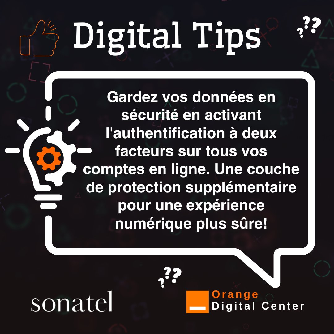 ⛔️Gardez vos données en sécurité en activant l'authentification à deux facteurs sur tous vos comptes en ligne. Une couche de protection supplémentaire pour une expérience numérique plus sûre! 🔐 
#DigitalTips #SécuritéNumérique