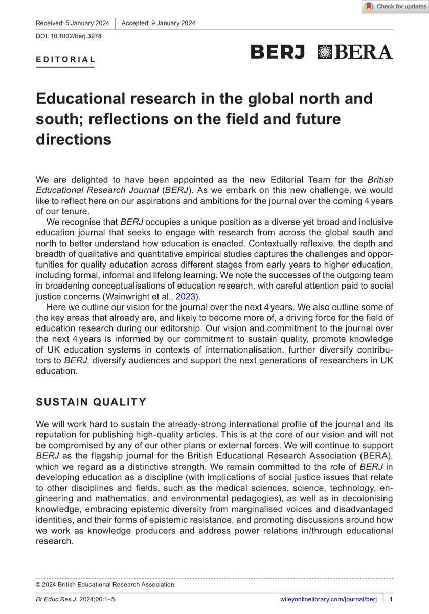 Dr_YuweiXu's tweet photo. Our vision as the new @BERJ_Editors 👉 https://t.co/frUNMEIcOt @BERANews @KateHoskins10 @billybwong @MingCheng8 @BarbaraRead35 &amp; Alison Mckenzie @QUBSSESW @UoNSoE @UofGEducation @EducationBrunel @UniRdg_IoE @SHUEducation https://t.co/zSSjHVrhDe