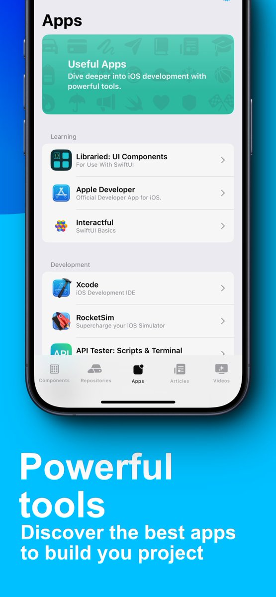 timo_e002's tweet image. Companion for SwiftUI is now available worldwide to Download⬇️.
It features ready to use components, curated packages &amp;amp; articles📰. It is a must have for all SwiftUI Developers!👨🏽‍💻

Download for free: apps.apple.com/us/app/compani…