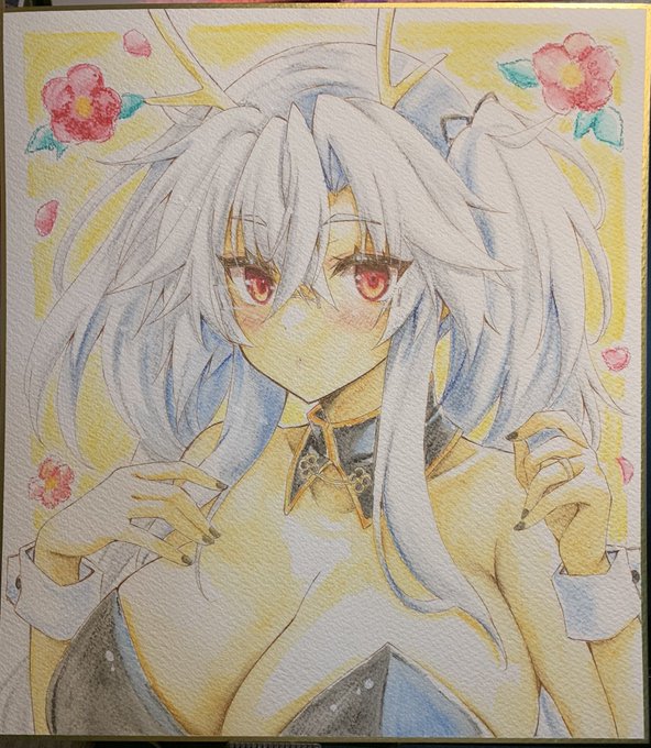 武蔵しゃん色紙も出来たので洗濯物干して寝るです🤤💤 