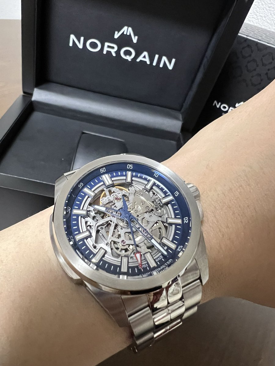 creation_182's tweet photo. スケルトンの機械式腕時計が欲しくて!
迷いに迷いに迷いに迷って、ついに決めた!
大事にする!!!
#norqain #norqainer https://t.co/I41ZLhJ9RZ