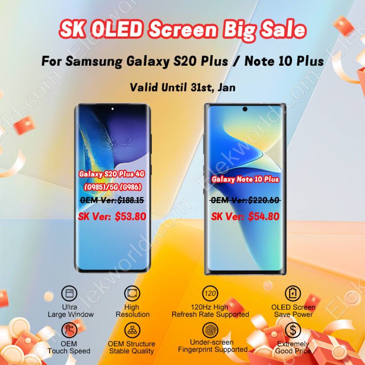 😯🤩Screen Big Sale for Samsung Galaxy?
📱Galaxy S20 Plus/Note 10 Plus 

❣️Just until 31st,Jan！Feel free to contact me for more info!

📲WhatsApp:+86 13502693091
📧Email: ellaelekworld@163.com 

#Samsung #Samsungscreen #Samsungrepair  #elekworld
#screenpromotion #highquality