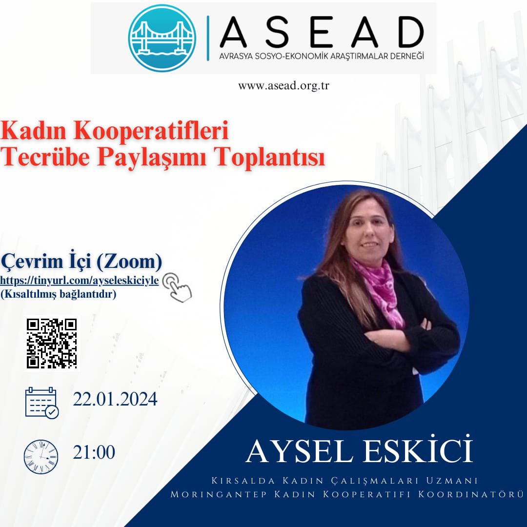 Kırsalda kadın kooperatifleri uzmanı Aysel ESKİCİ ile KKTC kadın kooperatifleri tanışma toplantısı gerçekleştirilecektir.