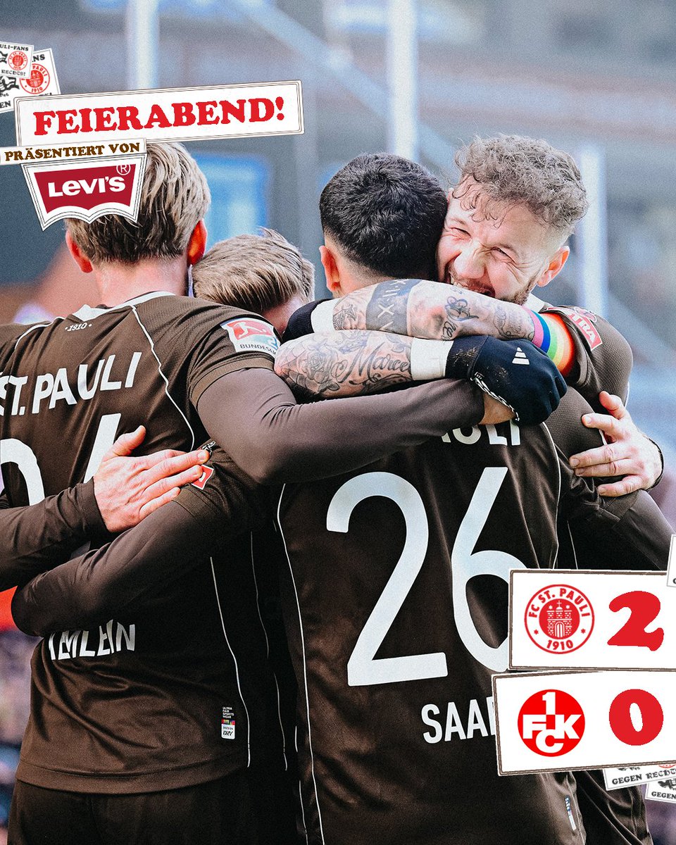 2️⃣ Tore und 3️⃣ Punkte zum Start ins neue Jahr! 🏁🤘 #fcsp #fcspfck | Präsentiert von @LEVIS