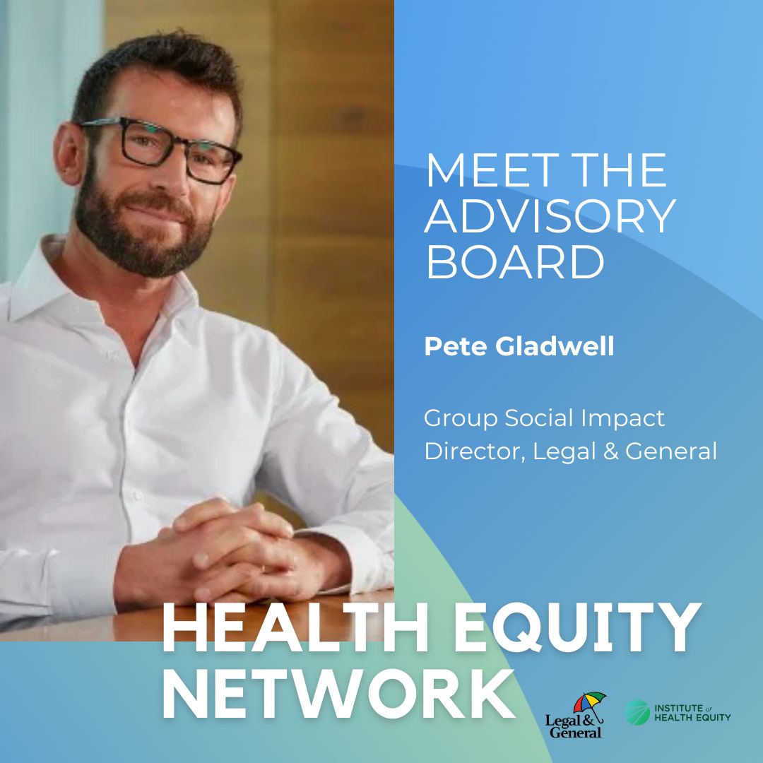 In the lead up to the Health Equity Network's One Year On Event happening the 25th of January, we are pleased to introduce the members of the Advisory Board who have helped to shape the ongoing success of the health Equity Network. Meet @petegladwell! healthequitynetwork.co.uk