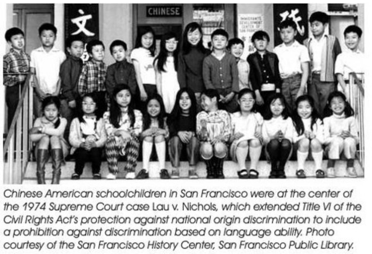 Tomorrow Lau v. Nicholas celebrates 50!🎂 I am asking that we all stop and remember that 50 years ago on Jan. 21, 1974, the Supreme Court's decision in Lau v. Nicholas deemed that "[T]here is no equality of treatment merely by providing students with the same facilities,