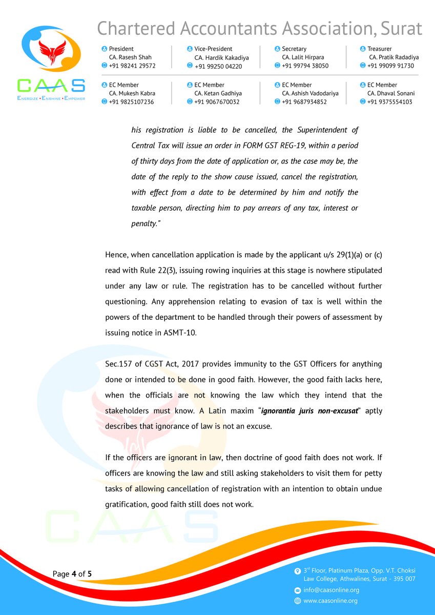 Chartered Accountants Association, Surat tweet media