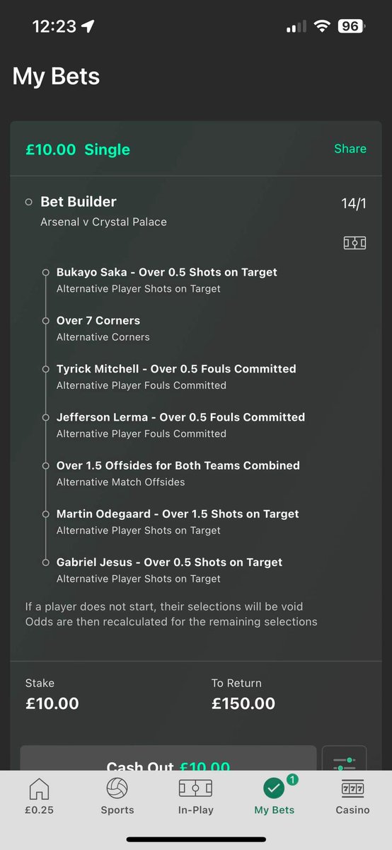 MaccasAcca96's tweet image. Know it’s a bit of a late one today lads, but look at the return on this beauty #LoadUpBoys