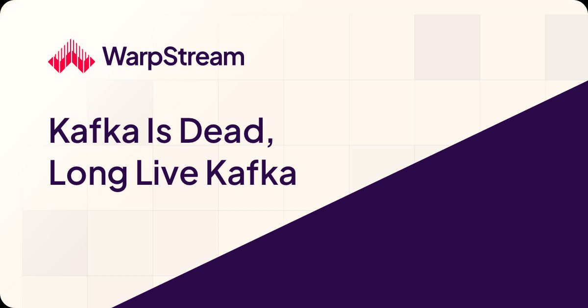 RisingStack's tweet image. WarpStream provides a cloud-optimized data streaming platform, compatible with Apache Kafka and built on S3. Ideal for efficient stream processing without traditional Kafka complexities. 

buff.ly/3OrRKH9