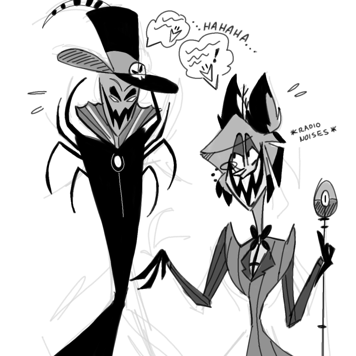 Dweed__'s tweet image. honestly, the respect they have between each other warmed my heart.🙂 #HazbinHotel #HazbinHotelAlastor #HazbinHotelZestial