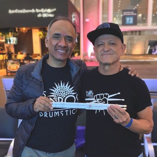 Special delivery 📬️⁠ ⁠ LCD Latin America representative, Eddy Martinez, hand delivering a pair of signature sticks for Victor Loyo, drummer for international superstar @luismiguel 🎤⁠ ⁠ #MakeTheSwitch #ExceedExpectation #LCDArtistFam