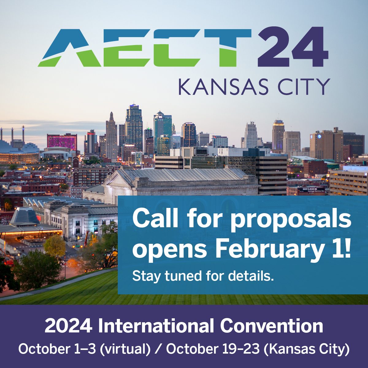 Watch for the #AECT24 call for proposals to open on February 1 with a proposal submission deadline of March 31. More details coming soon!