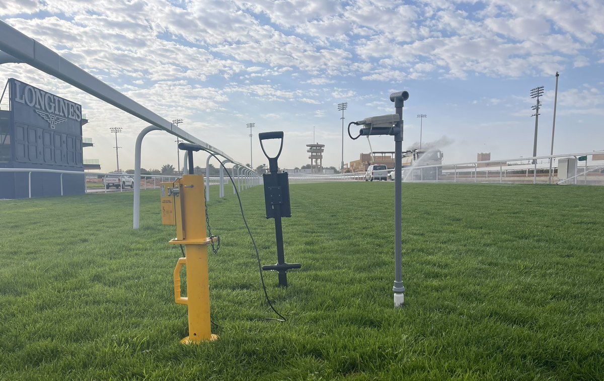 ColinMALyons's tweet photo. Some last minute surface performance measurements, irrigation and surface preparation for todays turf racing @JCSA_Racing @thesaudicup #SaudiRacing @strigroup_ https://t.co/4szhhDSbUq