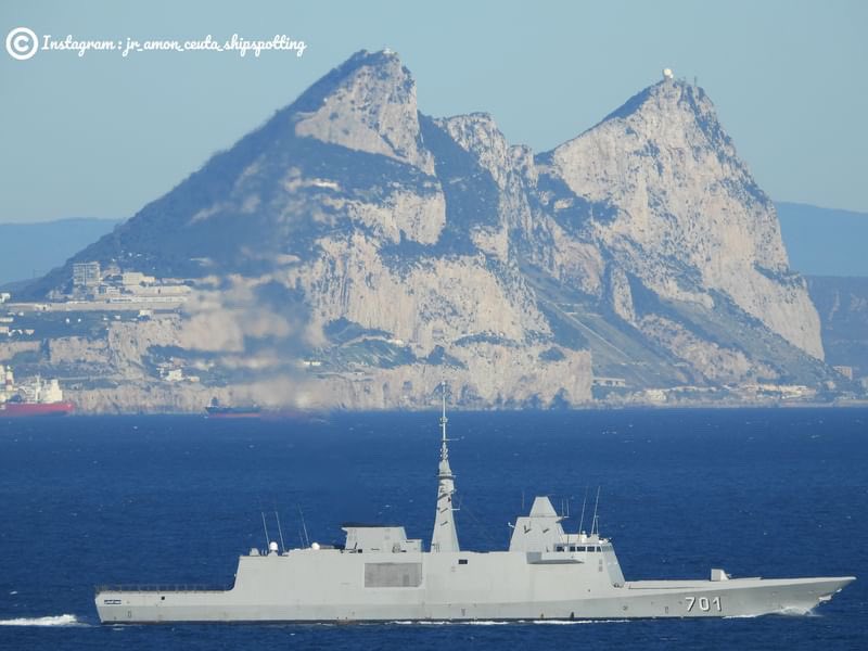 Royal Moroccan Navy FREMM frigate RMNS Mohammed VI  (701) eastbound in the Strait of Gibraltar - January 20, 2024 #rmnsmohammedvi #royalmoroccannavy

SRC: INST- jr_amon_ceuta_shipspotting