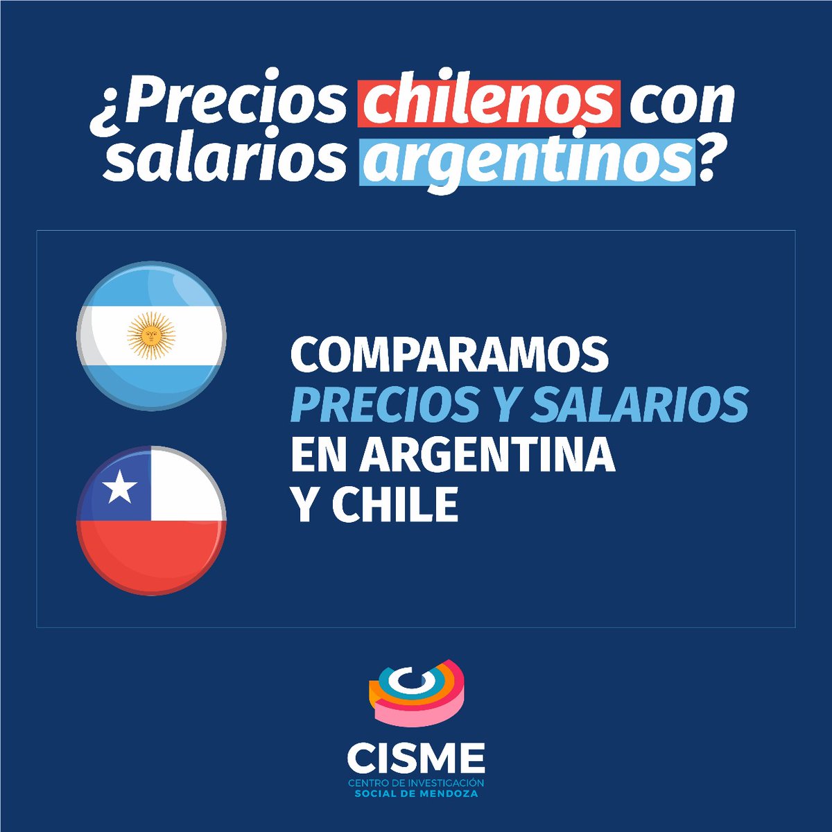 CismeM's tweet photo. 👉🏼 Los precios en Argentina 🇦🇷 aumentan sin parar, se acercan a los precios de Chile 🇨🇱 pero con salarios mucho más bajos. 

📊 Comparamos precios y salarios en ambos países para ver su capacidad de compra. https://t.co/ygT9BsLOvx