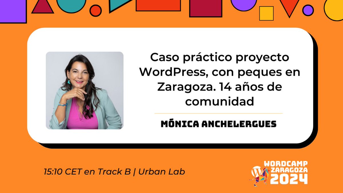 zaragozawp's tweet photo. ❤️Caso práctico proyecto WordPress, "con peques en Zaragoza". 14 años de comunidad❤️

Mónica de @conpequesenzgz nos presenta su proyecto, una plataforma digital que su core es la web montada en #WordPress

Monica Anchelergues
⏰15:10 Track B-Urban lab

#WCZGZ24 https://t.co/C2a852I0Mr