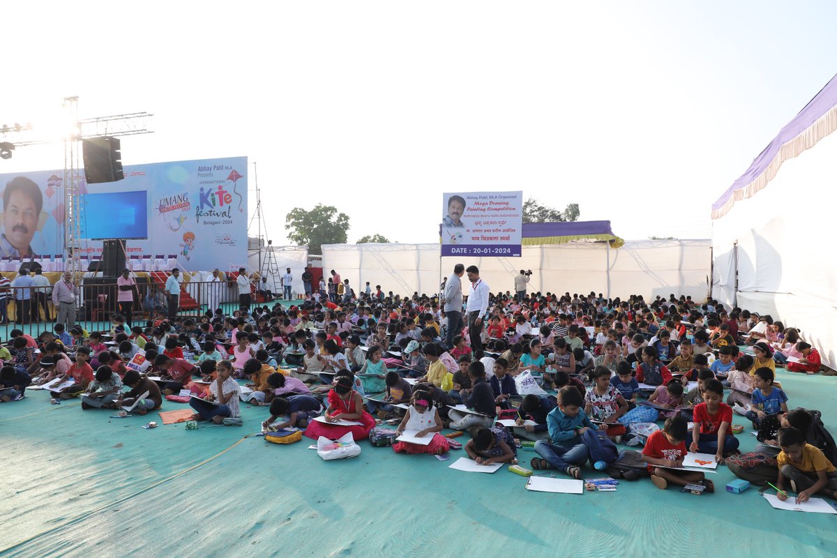 iamabhaypatil's tweet image. Glimpses of Mega Drawing Competition organised at Belgaum International Kite Festival. This gives a platform to the children to show their talent. 

#bikf 
#belgauminternationalkitefestival 
#kitefestival