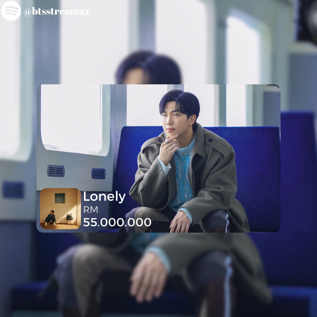 “Lonely” Spotify-da 55 Milyon dinlənməni ötüb! #RM #남준 #NAMJOON #BTS @BTS_twt