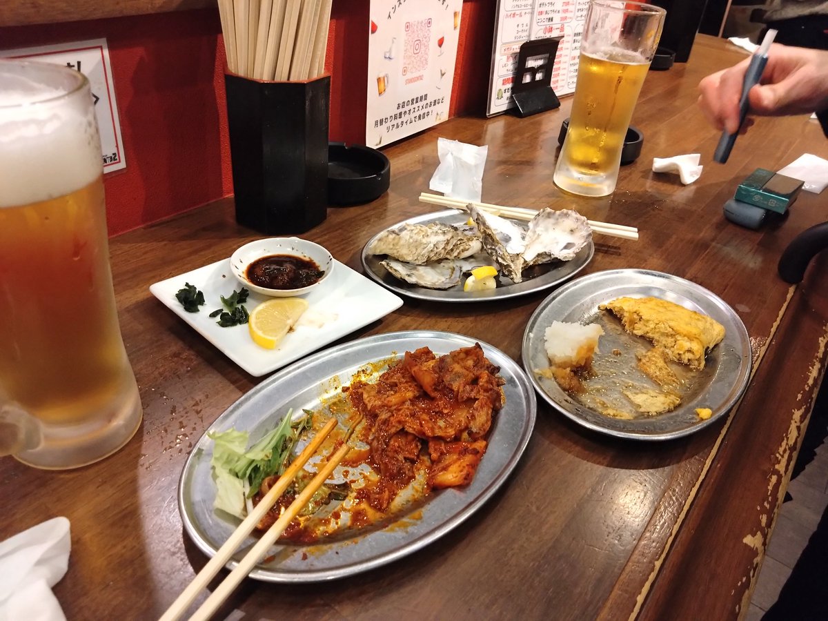 ALL_BURST1120's tweet photo. 今夜の #SNRB は先週に続き、マルちゃんとタイマンで対戦。1時間30分後、飲みを誘導し同意を得たのでマルちゃん御用達の立ち飲み屋へ移動。やきう談義に花を咲かせました。

気持ち良い打順……2番サード
気持ち悪い打順……1番ファースト

の意見が一致して包容。早く関西やきう民で話がしたいです😆 https://t.co/89AjbUybYf