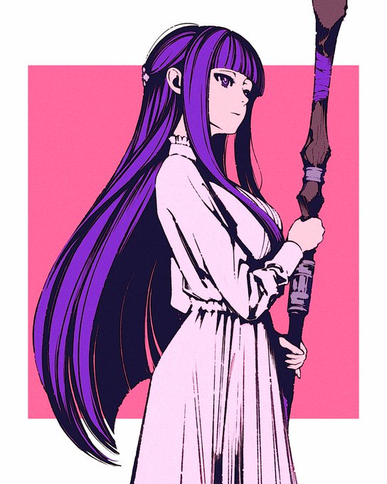 「紫髪 杖」のTwitter画像/イラスト(人気順)