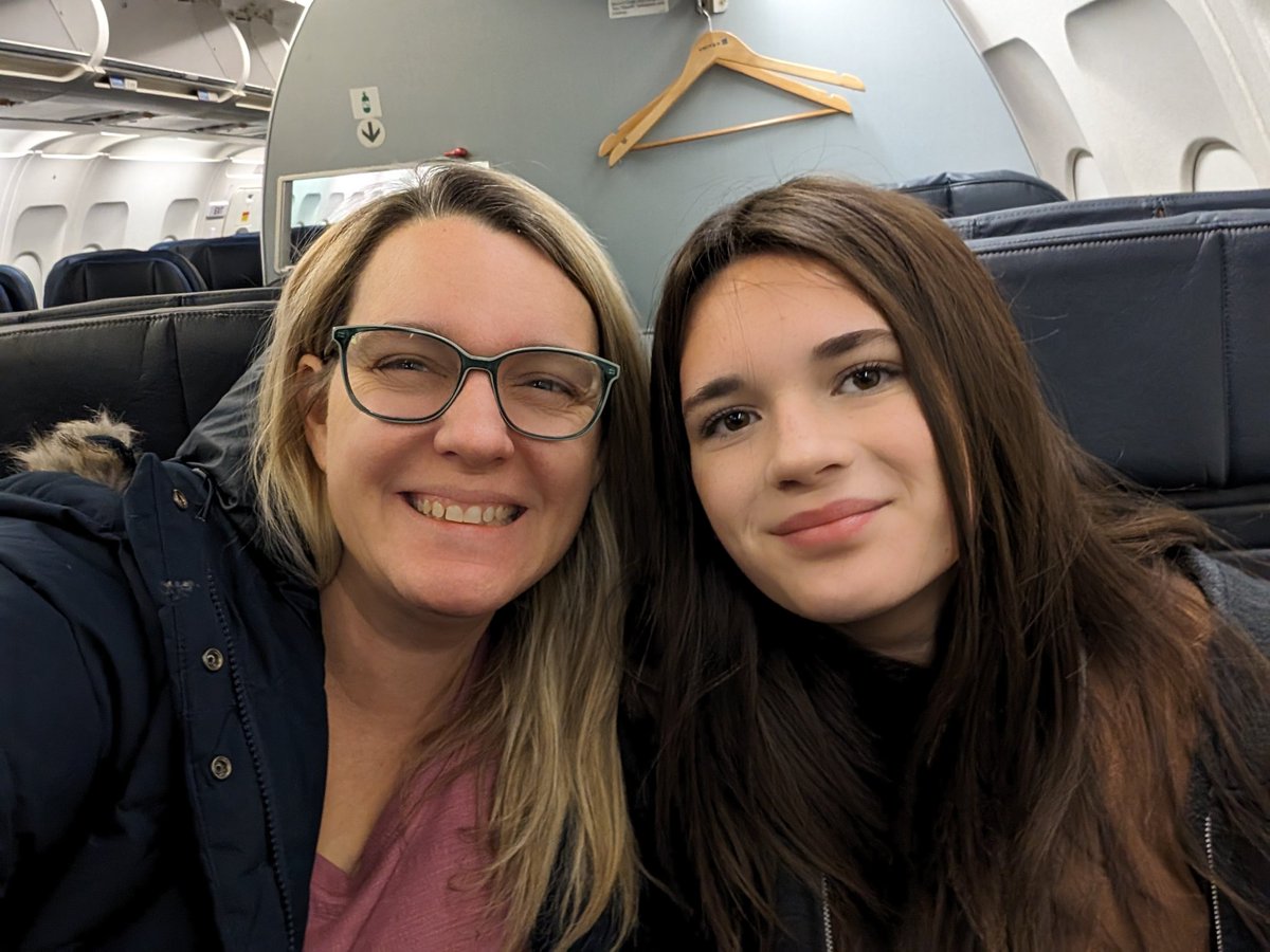 Headed to the UK for #BETT2024 Upgraded on the first leg is how to start the trip off right!! Bringing my 13 year old with me.