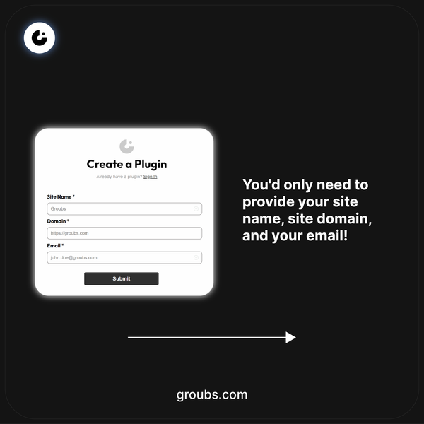 stekerio's tweet photo. Ready to revolutionize your website with Groubs?

Let's build that vibrant community together! 💬 https://t.co/BBvzbXajg6