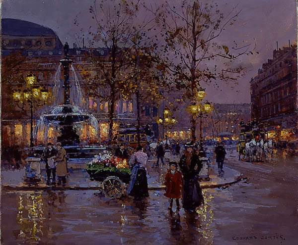 EDOUARD CORTES, 

🎨  'The theater of the Comedie Francaise'. #edouardcortes #postimpressionism