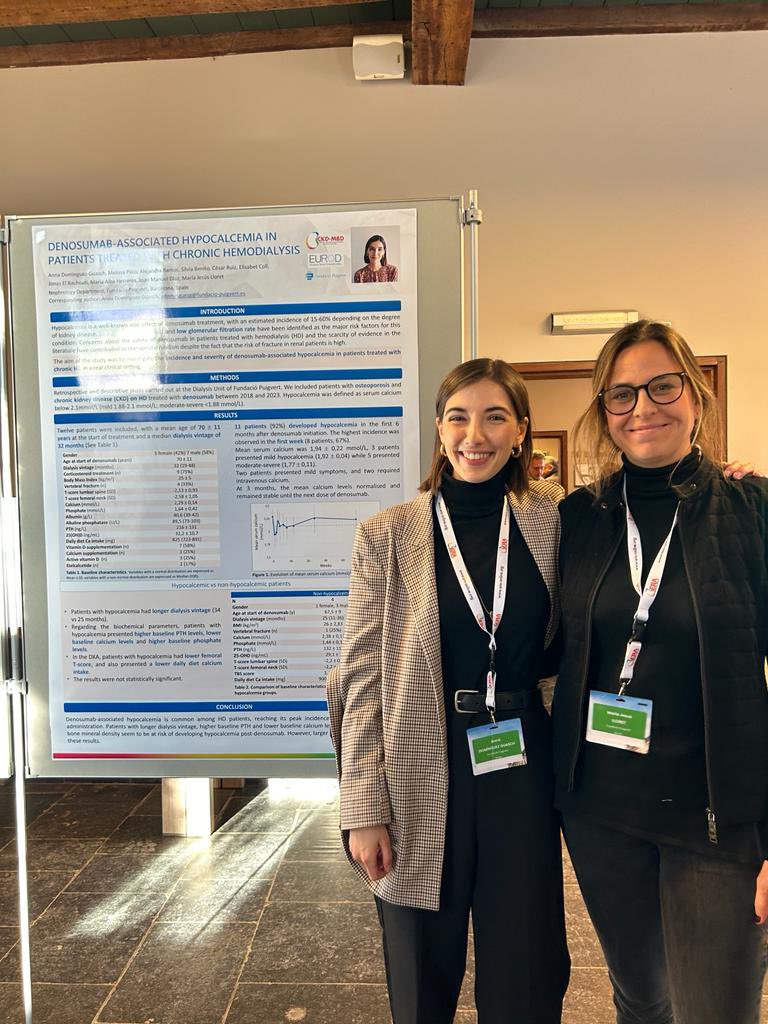 Anna Domínguez Guasch (@annadominguezg) on Twitter photo It was a great pleasure to attend the 7th <a href="/EUROD_online/">EUROD - European Renal Osteodystrophy</a> Winter Meeting in Leuven, thank you <a href="/susalloret/">Susa lloret</a> for the opportunity!! We presented our results on denosumab-associated hypocalcemia in hemodyalisis patients in our centre and got very interesting feedback!
<a href="/FPuigvert/">Fundació Puigvert Barcelona</a> It was a great pleasure to attend the 7th <a href="/EUROD_online/">EUROD - European Renal Osteodystrophy</a> Winter Meeting in Leuven, thank you <a href="/susalloret/">Susa lloret</a> for the opportunity!! We presented our results on denosumab-associated hypocalcemia in hemodyalisis patients in our centre and got very interesting feedback!
<a href="/FPuigvert/">Fundació Puigvert Barcelona</a>