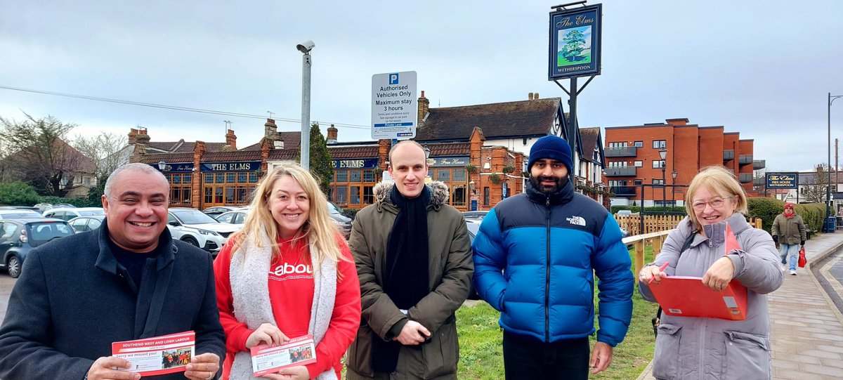 But of a chilly day out in Leigh today hearing resident’s concerns.

One message is clearly ringing from the doorsteps:

‘Time for change, time for Labour’

#VoteLabour #SouthendWestandLeigh