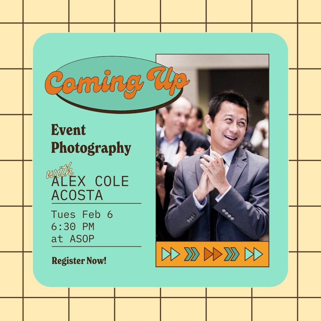 Photographing an event  (birthday party, corporate meeting, fundraiser, etc.) can be one of the  most diverse and challenging areas of photography. 
Register Your Spot today: atlschoolofphoto.com/event-photogra…