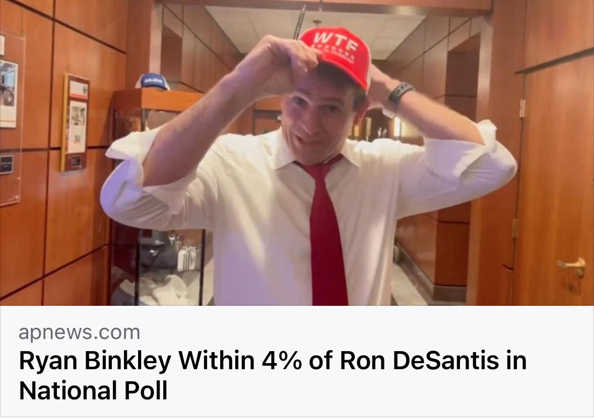 RyanBinkley's tweet image. “Ryan Binkley within 4% of DeSantis in national poll”

#WhoIsRyanBinkley #Binkley2024 #Believe2024 #FITN #BigBink #NHPolitics #Binkmentum

apnews.com/press-release/…