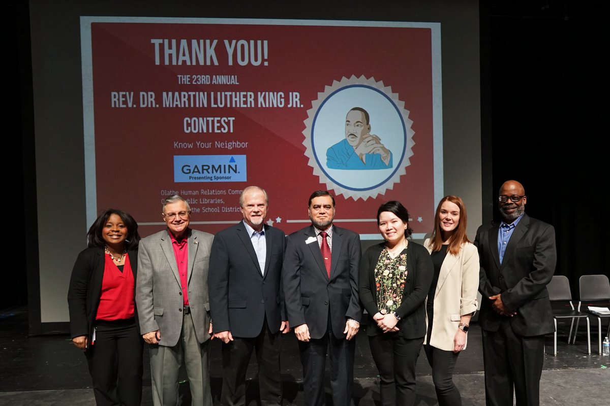 This year, there were 868 entries in the 23rd annual Reverend Dr. Martin Luther King Jr. Contest, a longtime arts competition for students in partnership with the @CityofOlatheKS's Human Relations Commission, Garmin and our school district. This year's theme was “Know Your…