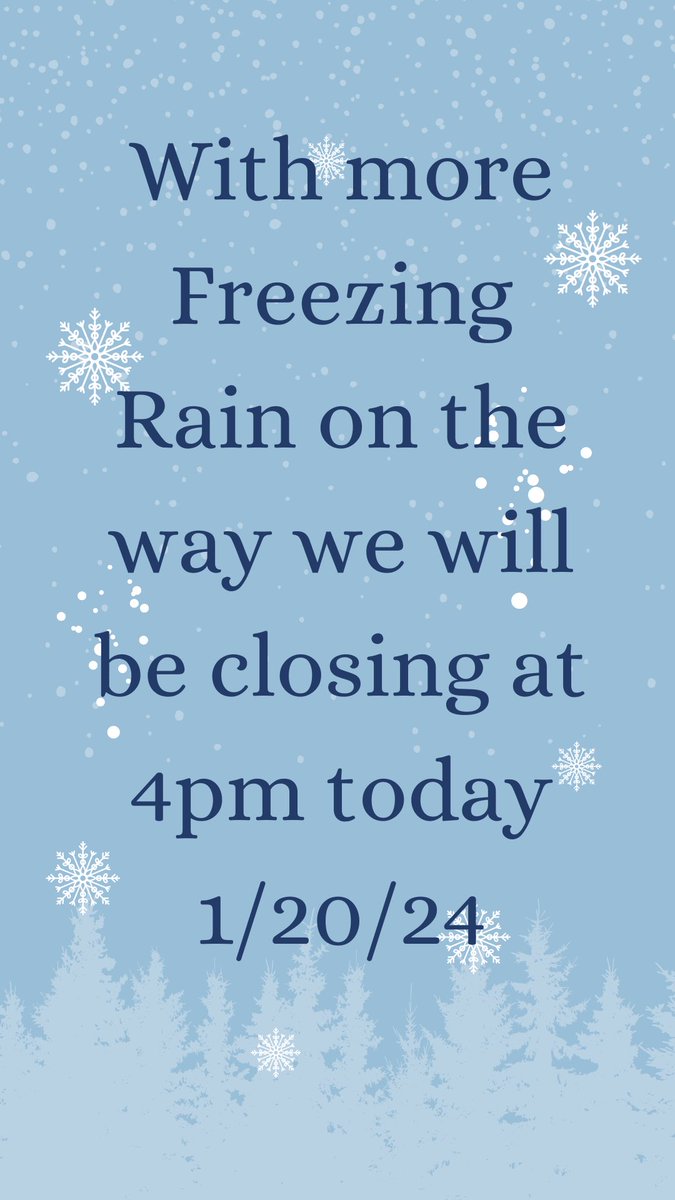 Drive safe, stay warm, and check our socials for more weather related updates over the next few days ☃️