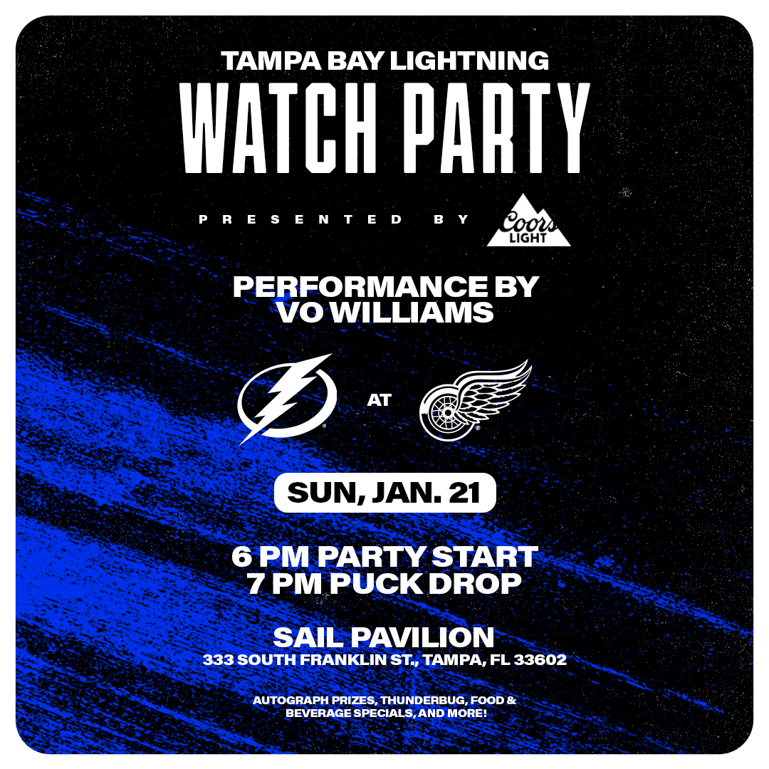 Get ready to support our local teams tomorrow at Sail Plaza on the Riverwalk! Join us for the "Team Tampa Bay vs Detroit Doubleheader Watch Parties" brought to you by Miller Lite &amp; Coors Light! 🏈 🏒 🍻