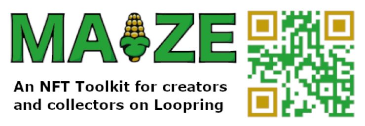 cobmin's tweet photo. Struggling with NFTs? Simplify your life with @MaizeHelpsArt 🌽
Bulk create, mint, and manage NFTs with ease and efficiency. Say goodbye to complexity and hello to smooth NFT operations on @loopringorg! https://t.co/YrW1p0Mgq9