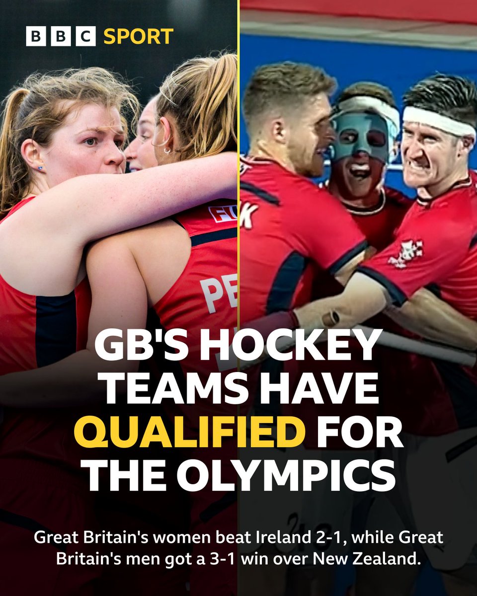 Great Britain's hockey teams are heading to #Paris2024 👏