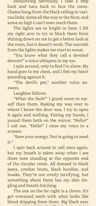 The Sinner might be my new favorite dark romance.  Good God. I need a cold shower. 🥵 https://t.co/Kq