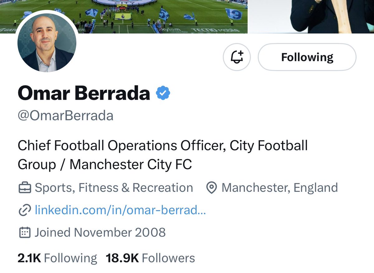 mufcMPB's tweet photo. Omar Berrada has gained more followers within an hour of being Manchester United’s CEO than he did in 12 years at Man City.

Welcome to a big club, @OmarBerrada 😁 https://t.co/tIUiyUIusd