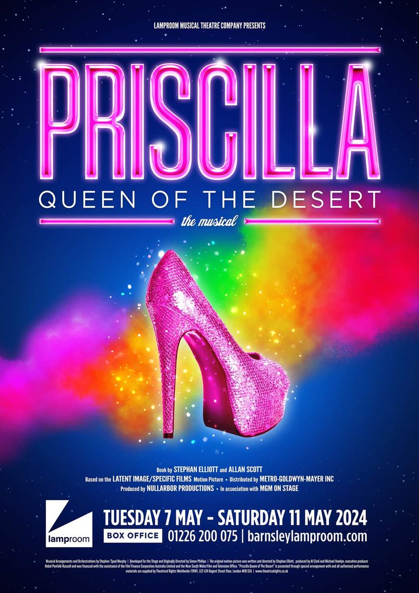 Lamproom Musical Theatre Company (@lamproommtc) on Twitter photo GET YOUR TICKETS FOR PRISCILLA QUEEN OF THE DESERT! πππ
Itβs time to SHAKE YOUR GROOVE THING and book now!
π 7th - 11th May 2024
π The Lamproom Theatre
π 01226 200075
π» barnsleylamproom.ticketsolve.com/ticketbooth/shβ¦
#priscillaqueenofthedesert #Barnsley #musical #theatre #ComingSoon GET YOUR TICKETS FOR PRISCILLA QUEEN OF THE DESERT! πππ
Itβs time to SHAKE YOUR GROOVE THING and book now!
π 7th - 11th May 2024
π The Lamproom Theatre
π 01226 200075
π» barnsleylamproom.ticketsolve.com/ticketbooth/shβ¦
#priscillaqueenofthedesert #Barnsley #musical #theatre #ComingSoon