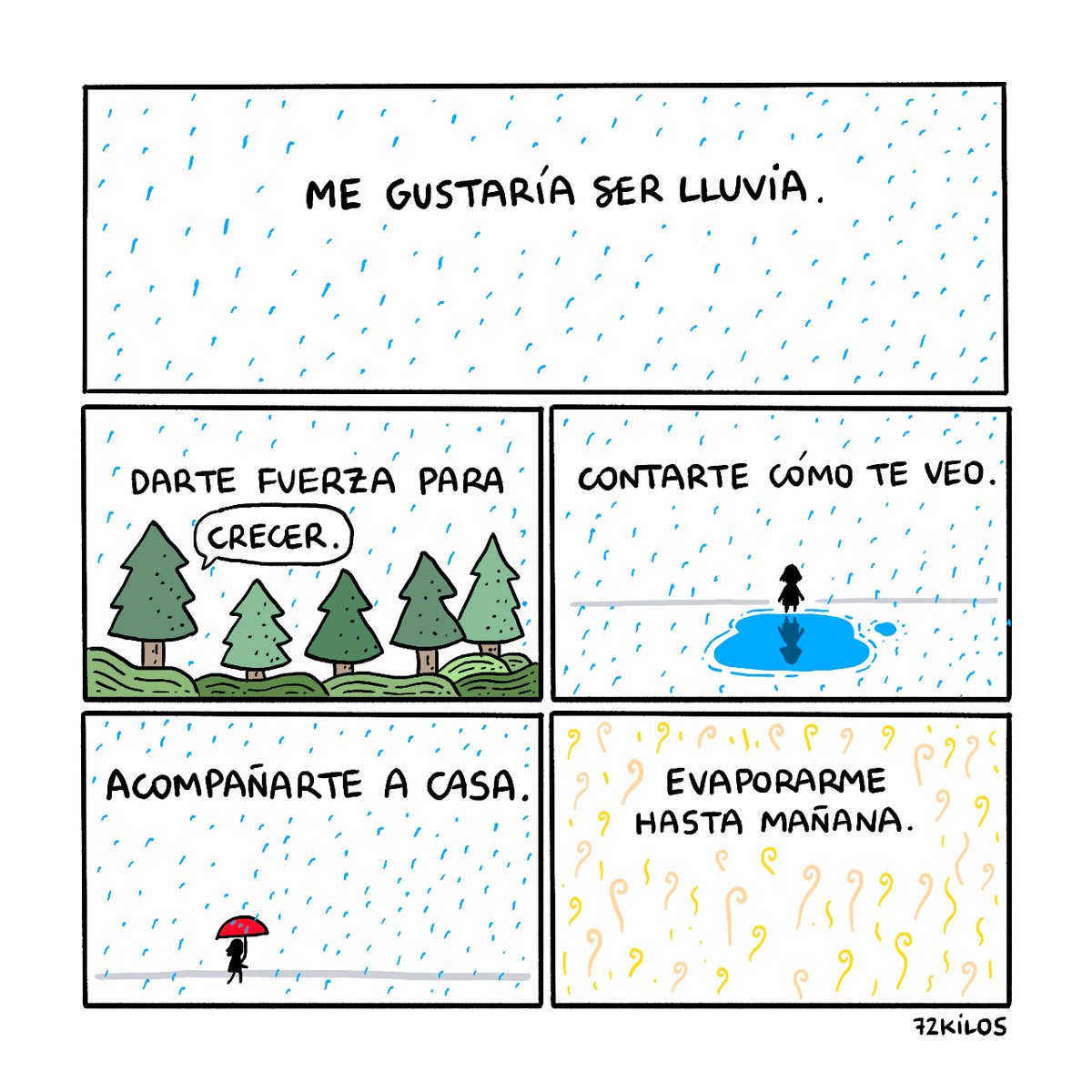 Me gustaría ser lluvia.