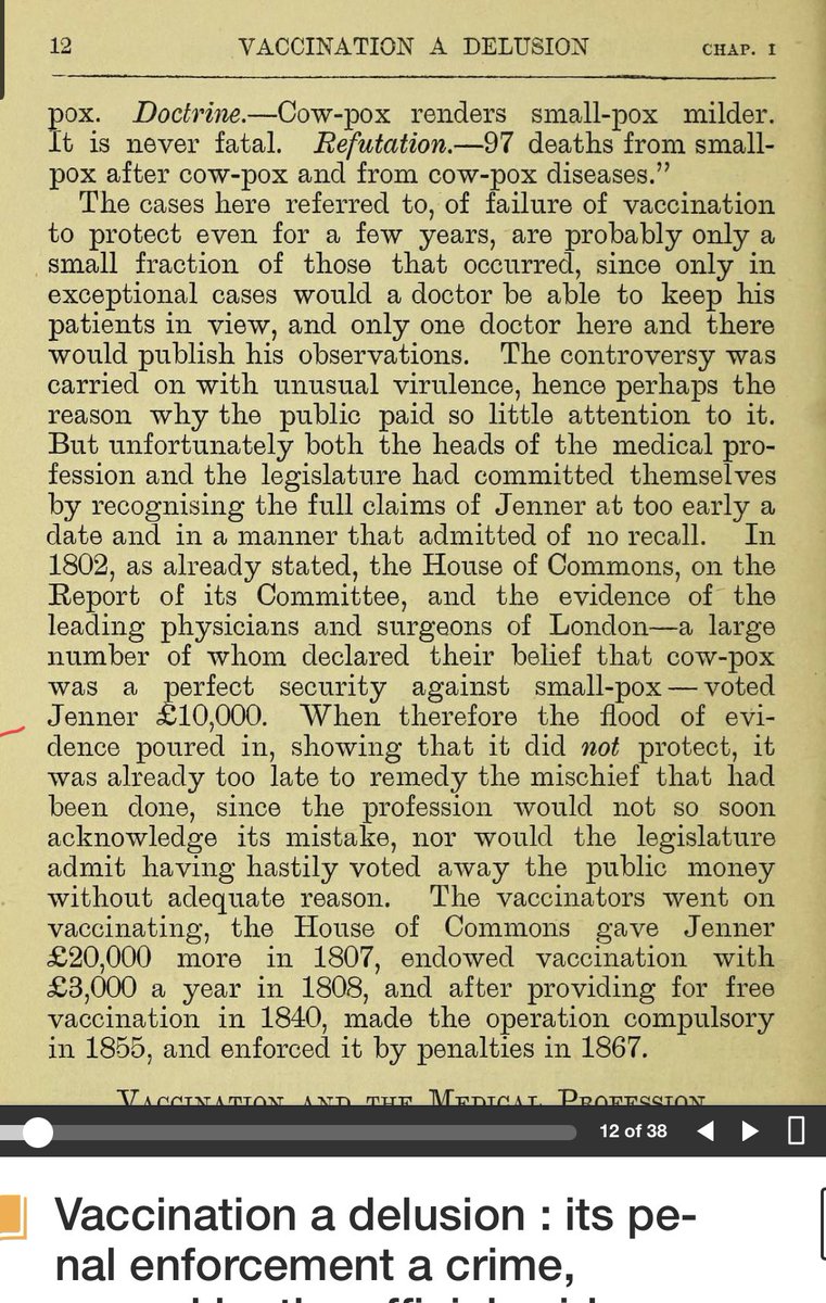 Nothing really changed in over 120 years! This book titled ‘Vaccination A Delusion’ was published in the U.K. in 1989. Its author takes a critical look at ‘misleading information’ from health authorities about claimed benefits of vax e.g. for smallpox! archive.org/details/b21356…